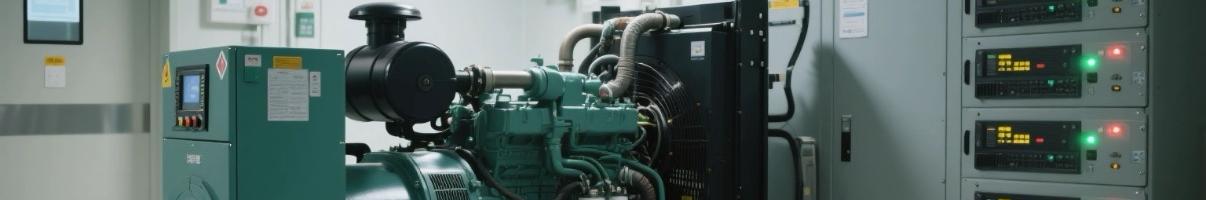 Diesel generator and UPS system in hospital power room