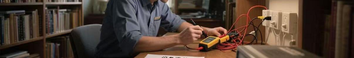Technician measuring appliance power for diesel generator load calculation