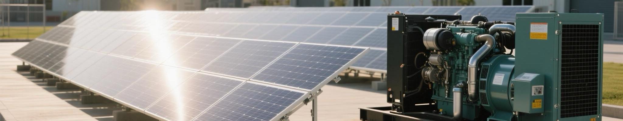 Hybrid diesel generator system in a solar-integrated industrial park