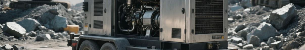 Modular diesel generator on-site at a mining or construction site