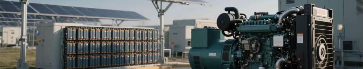 Hybrid diesel generator system with battery and solar integration