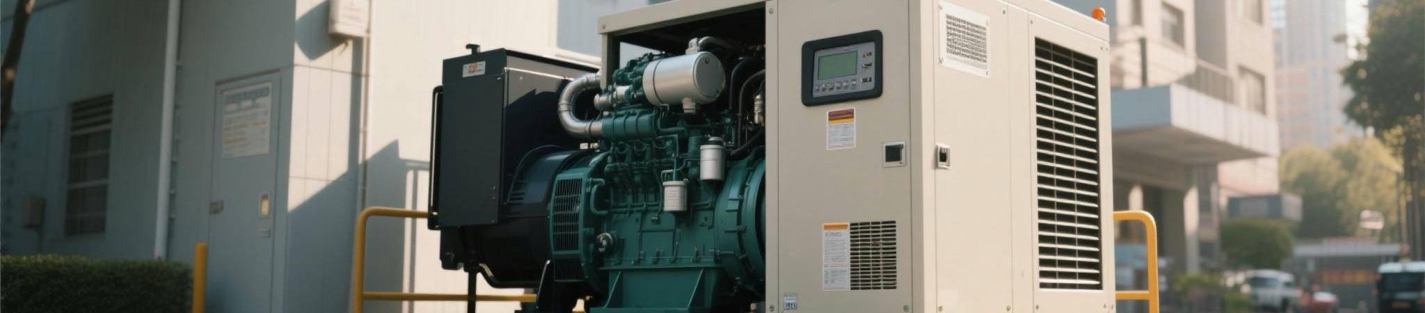 Silent diesel generator operating in an urban hospital environment