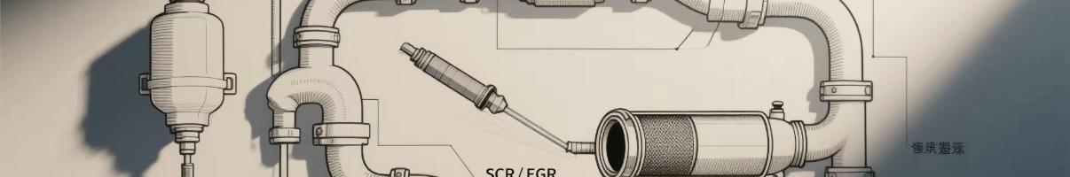 Diagram illustrating SCR and EGR systems in diesel engines
