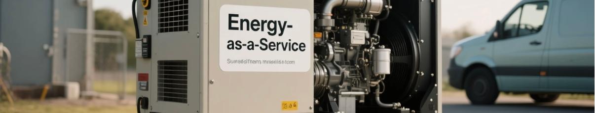 Diesel generator unit deployed under Energy-as-a-Service model with service vehicle