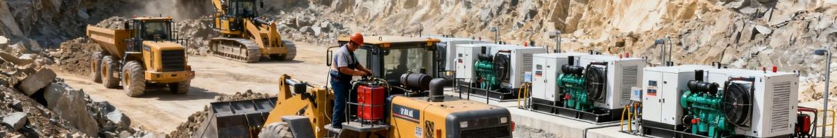 Diesel generator powering mining equipment for safe operations