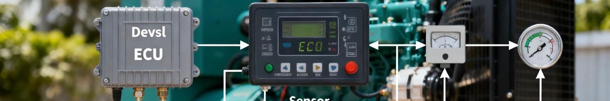 Diesel generator ECU and sensor protection illustration