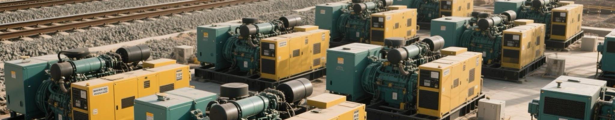 High-speed diesel generator in operation at an overseas infrastructure project