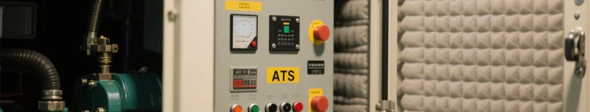 Generator Control Panel and ATS Diesel generator control panel with Automatic Transfer Switch and soundproof enclosure
