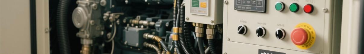 Internal structure of a diesel generator showing control system