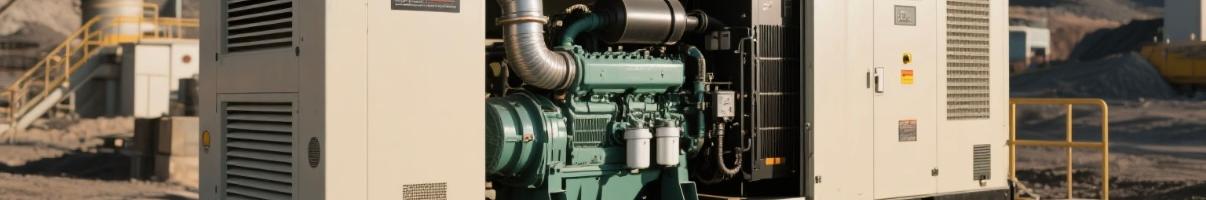 Tier 4 enclosed diesel generator with SCR exhaust treatment at mining site