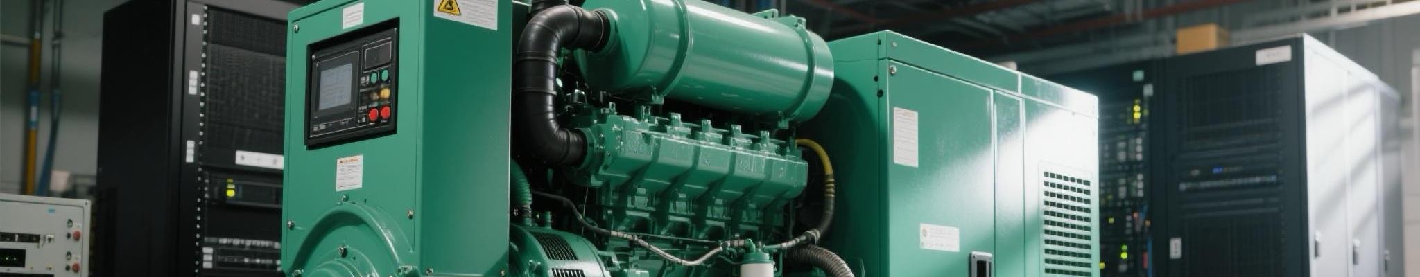 Eco-friendly diesel generator used in a data center for clean backup power
