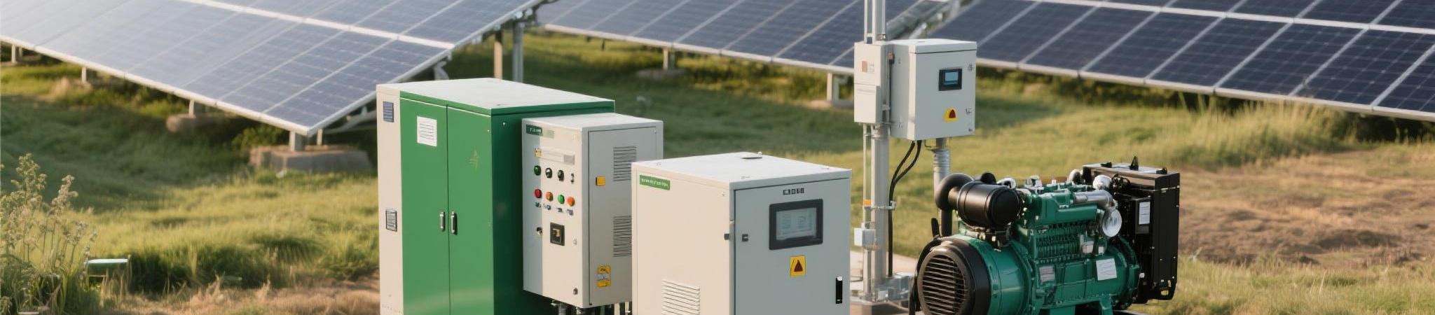 European hybrid power system with solar and diesel generator