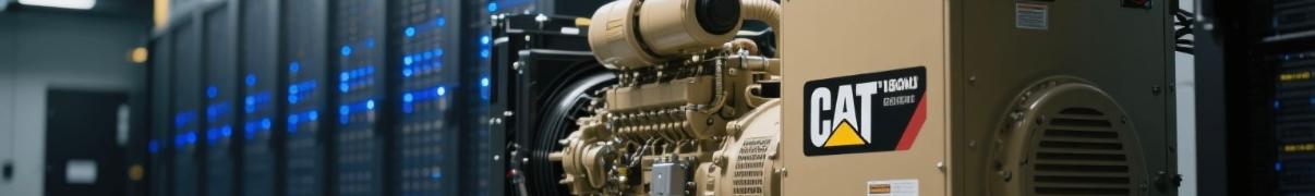 Caterpillar diesel generator installed at an industrial facility