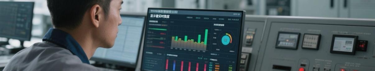 Technician using smart control panel to manage diesel generator peak shaving