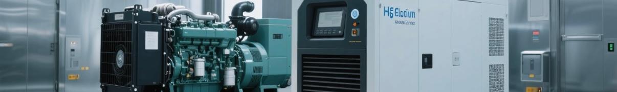 Diesel generator operating alongside hydrogen fuel cell generator