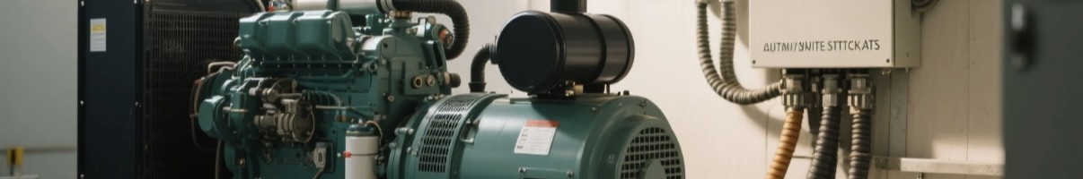 ATS connected to a diesel generator for automatic power transfer
