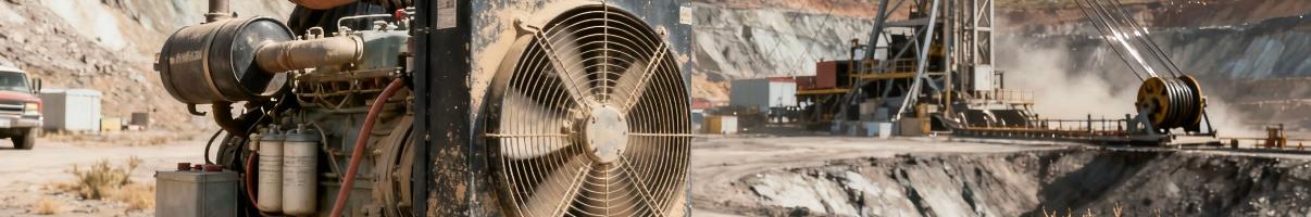 Diesel generator providing power in remote mining site